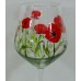 Verre à vin coquelicots